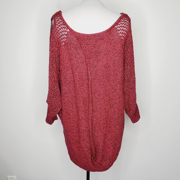 Jessica Simpson Red Off-the-Shoulder Sweater - Picture 8 of 14